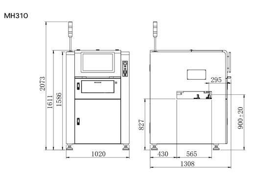 Online SPI 3D PCBA Inspekcja pasty lutowej MH310